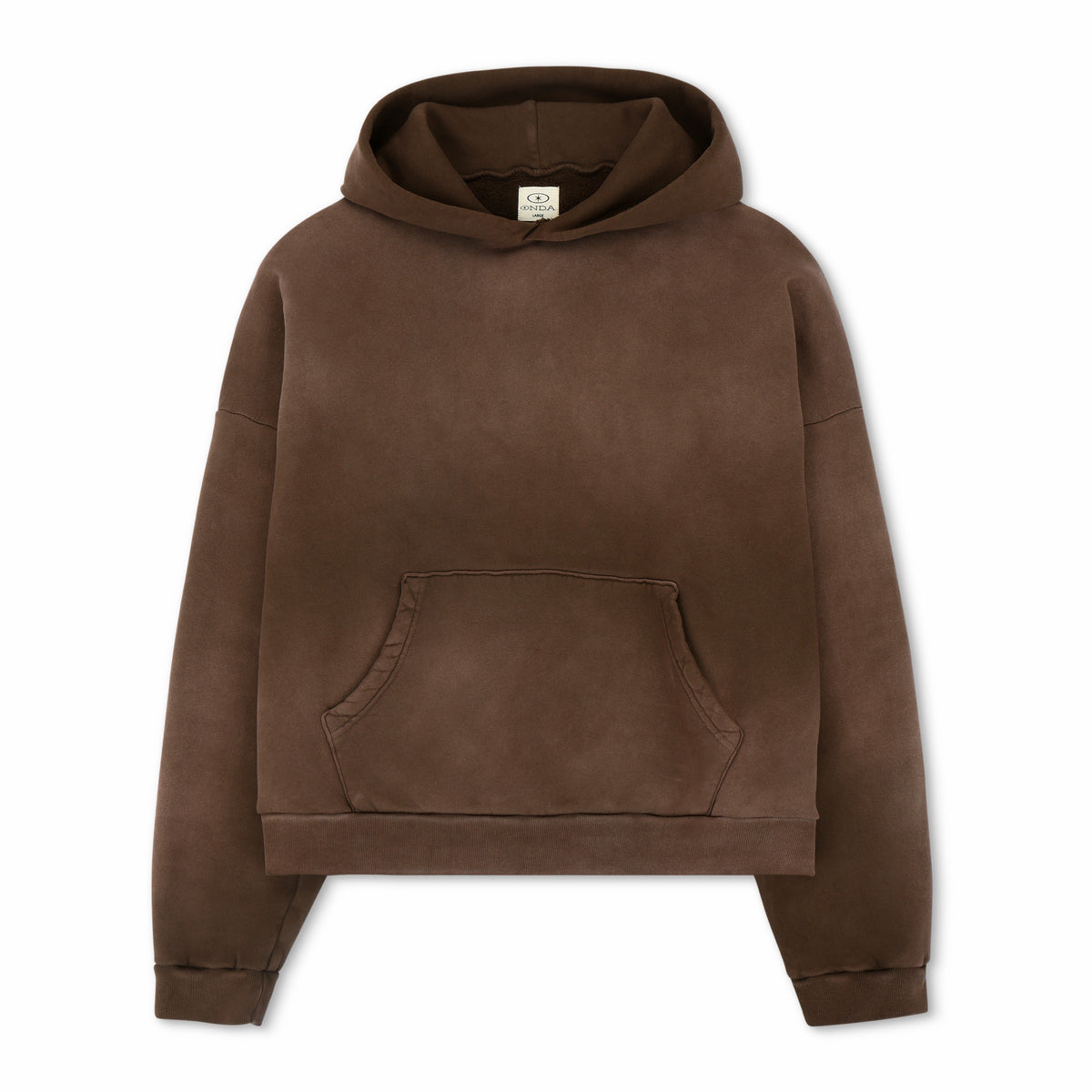Sherpa Wash Hoodie - Brown - front