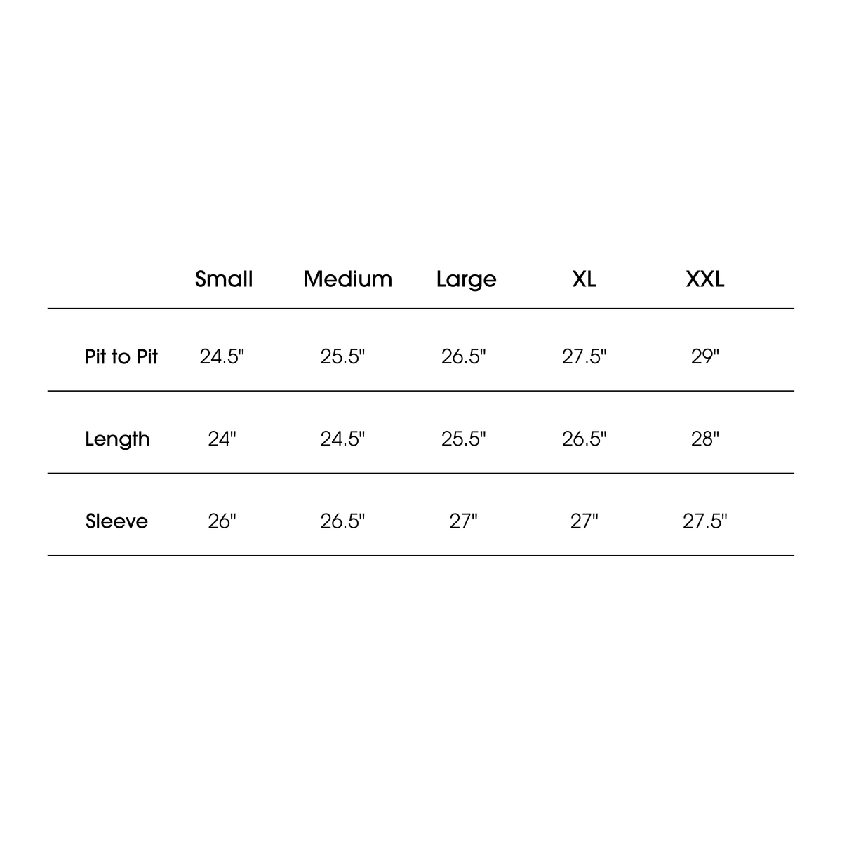 Jimbo Jacket - Brown size chart
