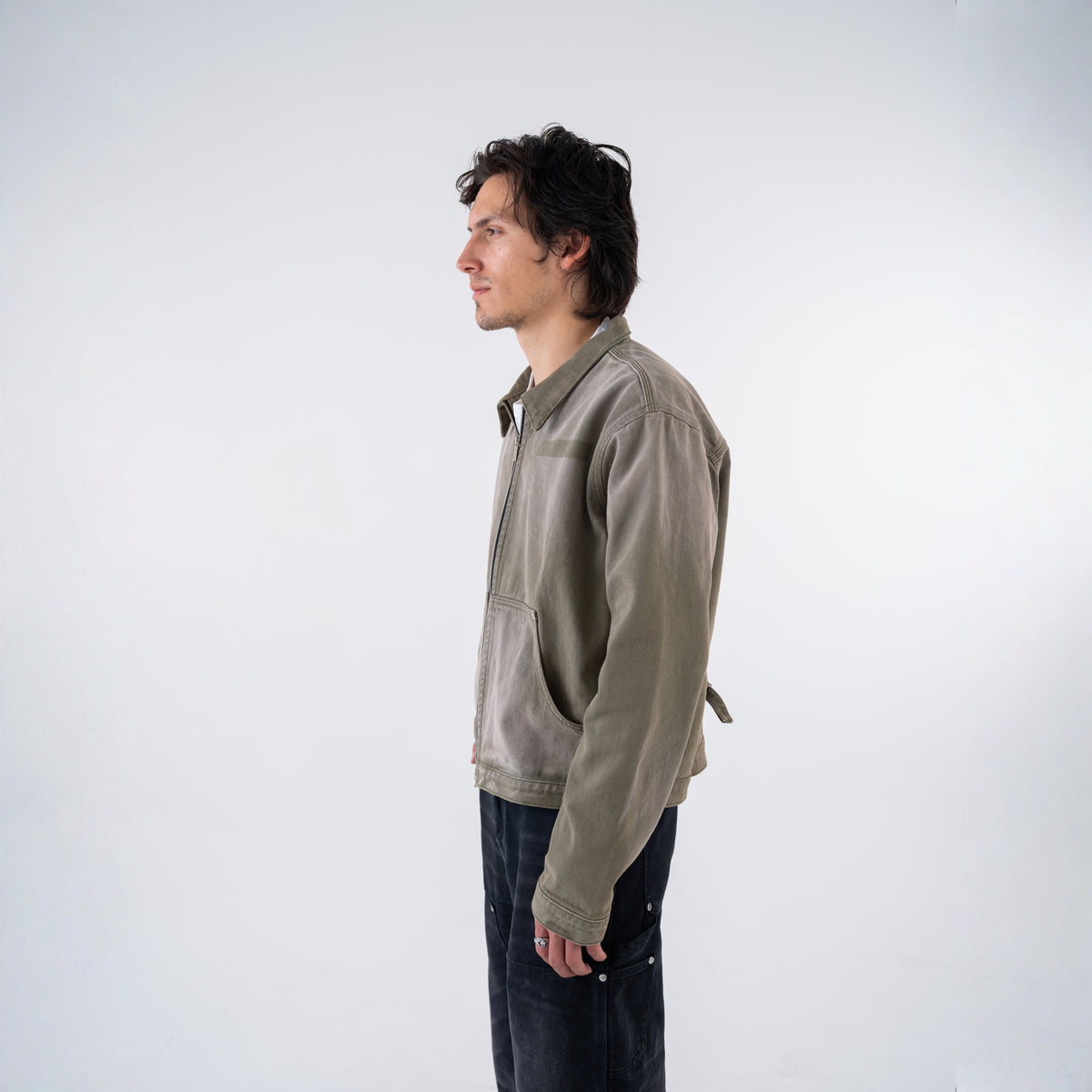 Jimbo Jacket - Army - on model - 219
