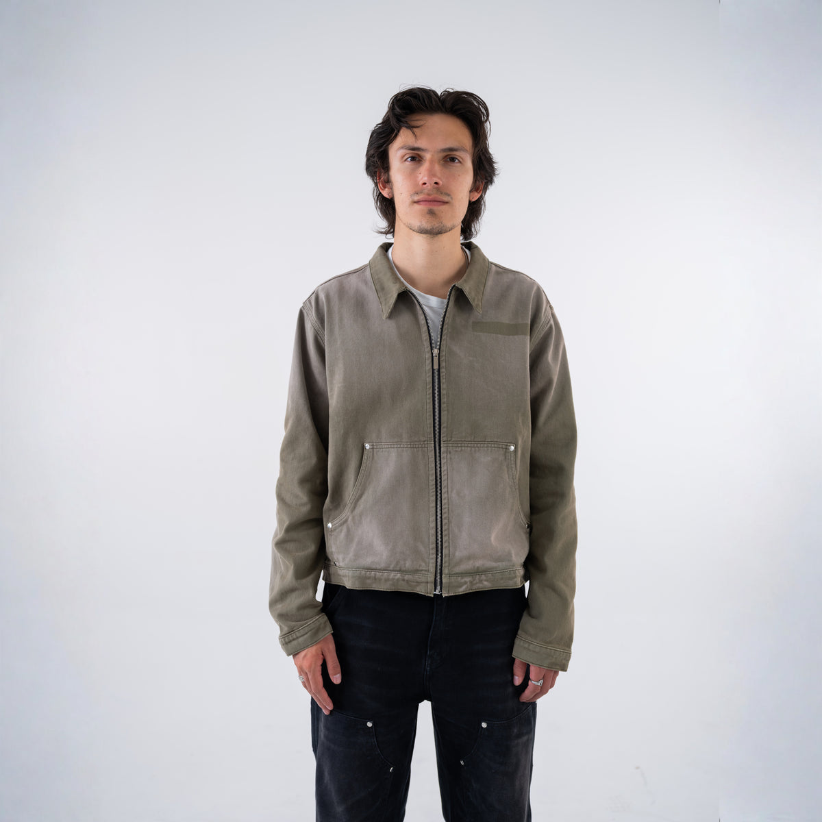 Jimbo Jacket - Army - on model - 229